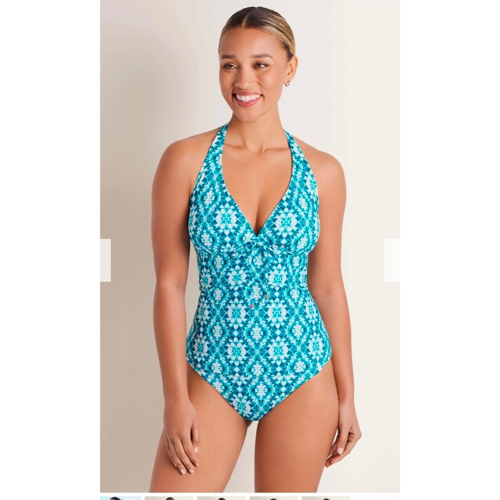 Sicily Halter Tankini Top - Shibori Tiles by Venus size 10 new with tags - Picture 2 of 11
